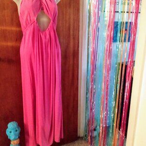 Beach Cover Up Halter Sun Dress Womens Midi Cut Out Front By Shade & Shore ~ NWT